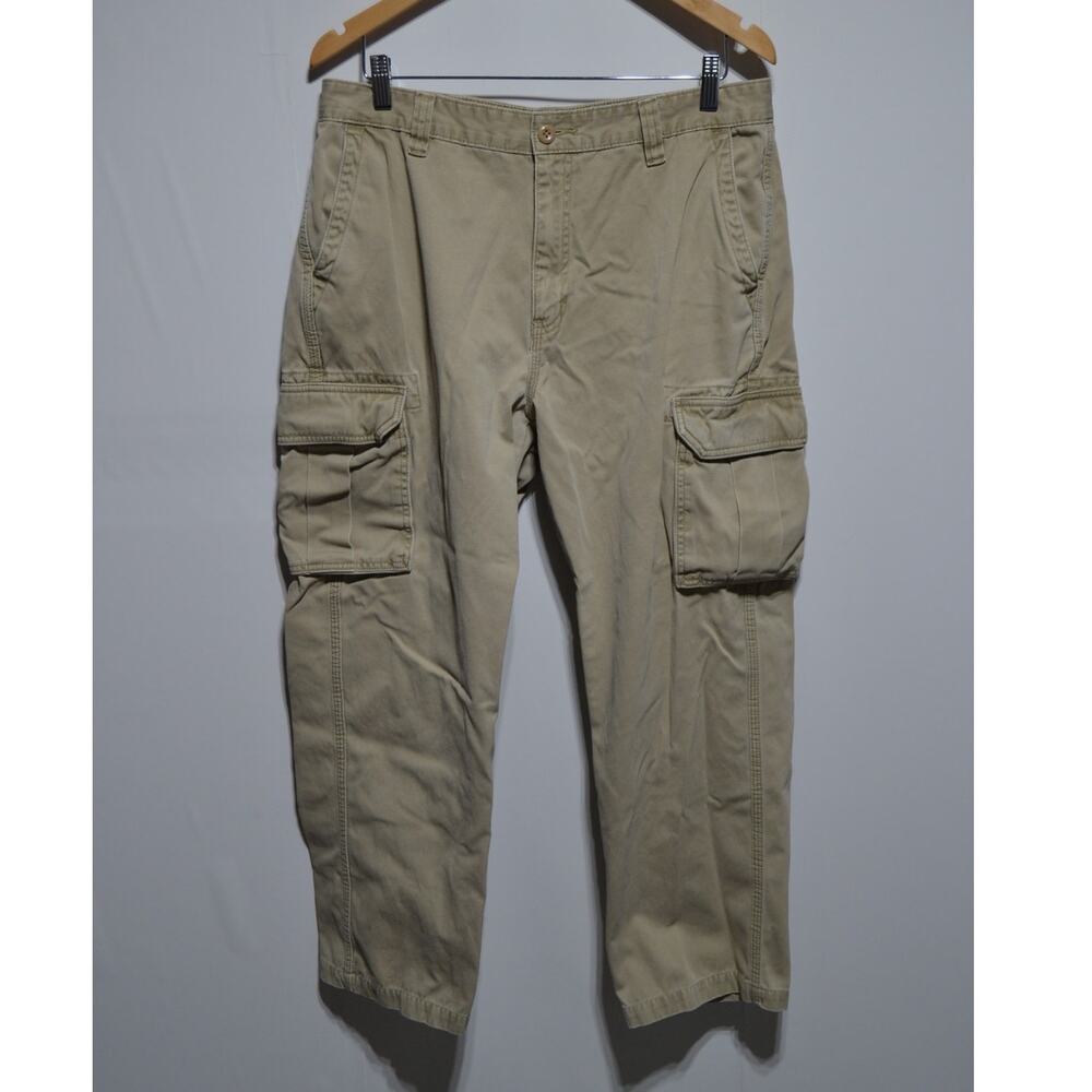 L.L. Bean Men's Khaki Cargo Pants Size 36 X 30